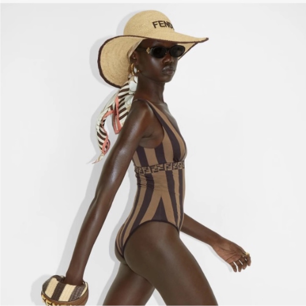 FENDI logo embroidered fedora hat M - Picture 2 of 4